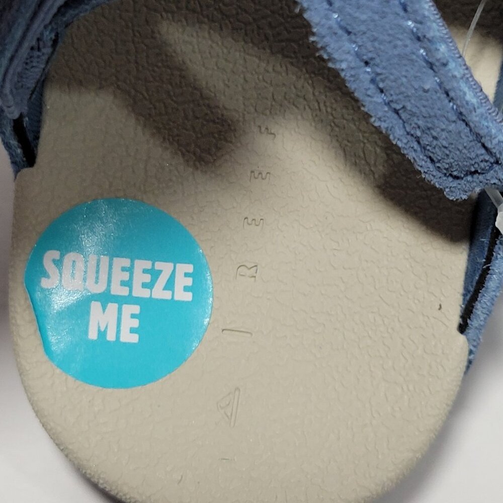Reef Ojai Sandals Big Kid Size 12 Suede Leather Upper Unisex Backstrap Blue NWOT - Picture 8 of 13